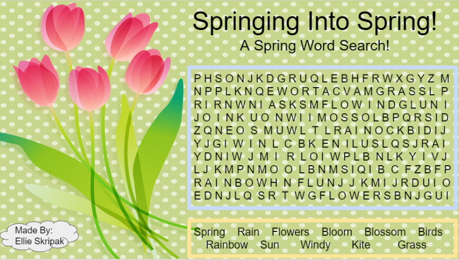 Student+Spotlight+Ellie+Skripak%3A+Springing+Into+Spring%21+Word+Search